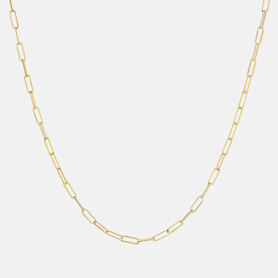 Build Your Own Charm Necklace - 14k Gold Plated Paperclip Chain