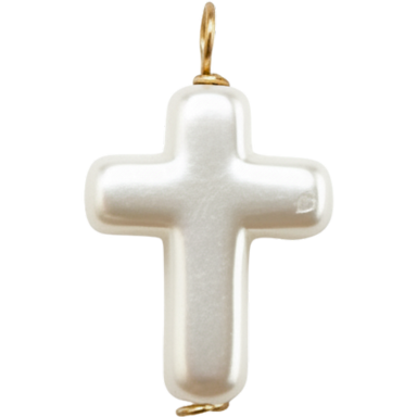 Pearl Cross Charm Pendant