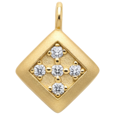 Golden Dice Charm Pendant