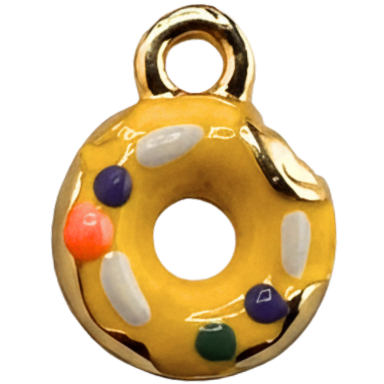 Yellow Donut Charm