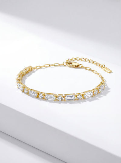Golden Prism Tennis Bracelet