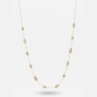 Gold Lumière Multistone Strand Necklace