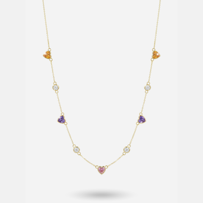 Multiple Heart Station Necklace