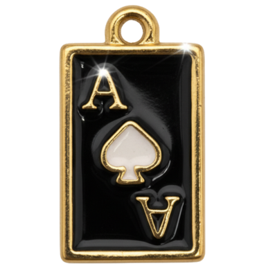 Black Ace of Spades Charm
