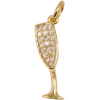 Champagne Glass Charm Pendant