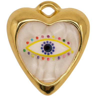 Evil Eye Heart Charm