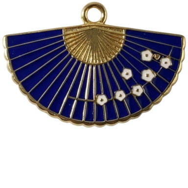 Blue Sakura Fan Charm
