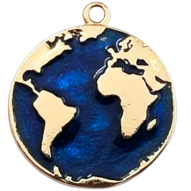 Midnight Earth Charm Pendant