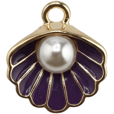 Purple Oyster Pearl Charm