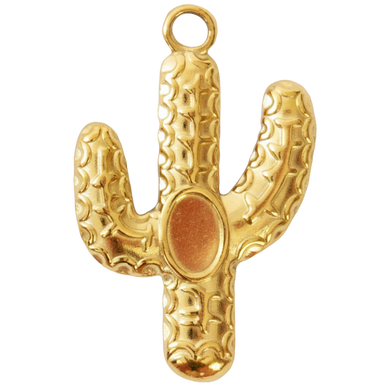 Golden Cactus Charm