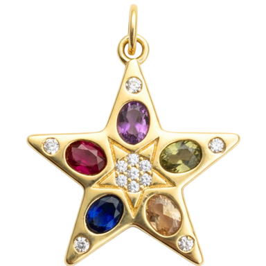 Five Stone Star Charm