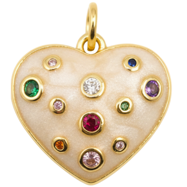 Gemstone Heart Charm
