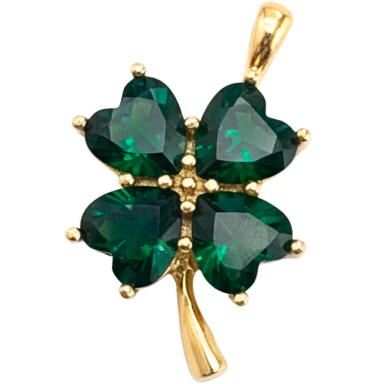 Green Clover Charm Pendant