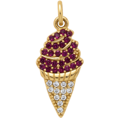 Raspberry Ice Cream Charm