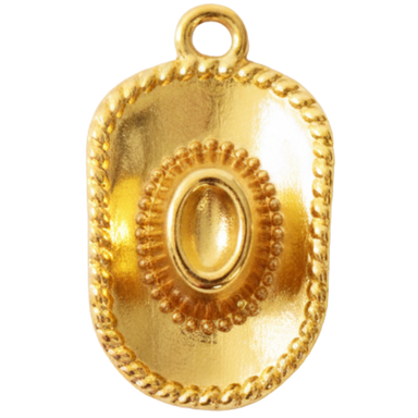 Golden Cowgirl Hat Charm