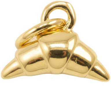 Golden Croissant Charm