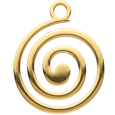Golden Hurricane Charm Pendant