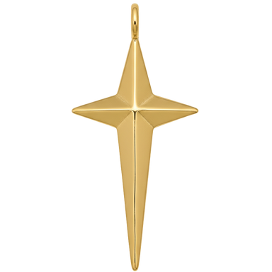 Golden North Star Charm