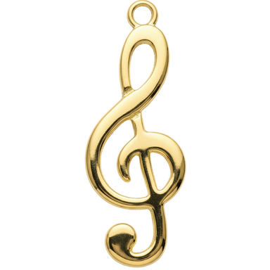Golden Note Charm Pendant