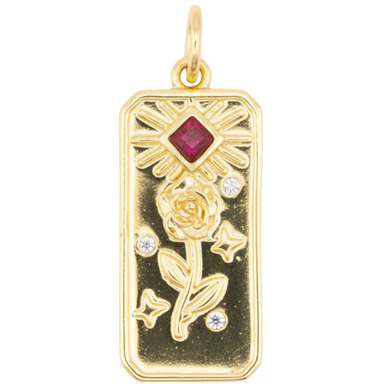 Golden Rose Bar Charm