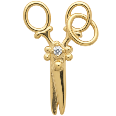 Golden Scissors Charm