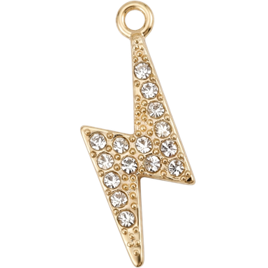 Crystal Lightning Bolt Charm