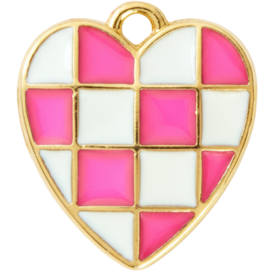 Love Grid Heart Charm