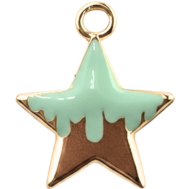 Melted Mint Star Charm