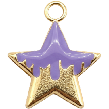 Melted Lilac Star Charm