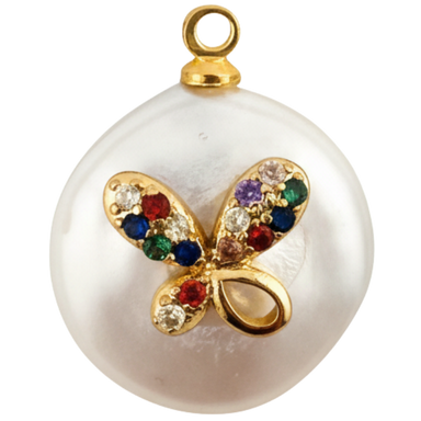 Pearl Butterfly Charm