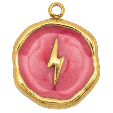 Ruby Bolt Coin Charm