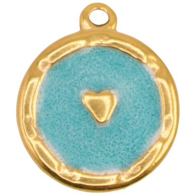 Sky Heart Coin Charm