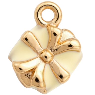 White Christmas Gift Box Charm