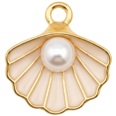 White Oyster Pearl Charm