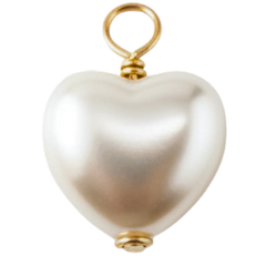 Pearl Heart Charm Pendant