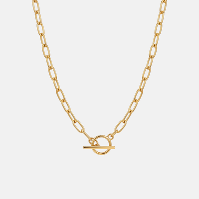 Build Your Own Charm Necklace - 14k Gold Plated OT Carabiner