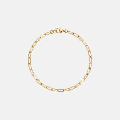Build Your Own Charm Bracelet - Gold Plated Small Paperclip Chain
