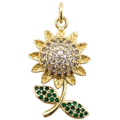 Sunflower Charm Pendant