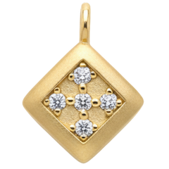 Golden Dice Charm Pendant