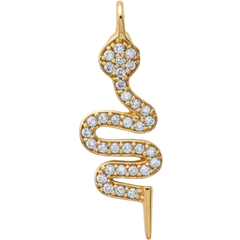 Gold Snake Charm Pendant