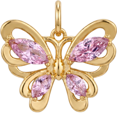 Pink Butterfly Charm