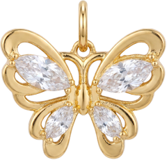 Crystal Butterfly Charm
