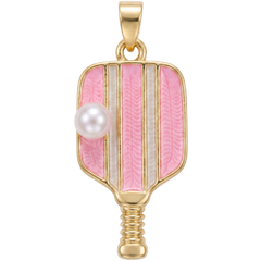 Pink Pickleball Paddle Charm