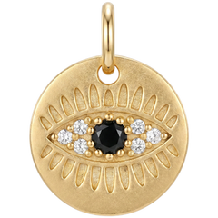 Gold Evil Eye Coin Charm