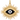 Evil eye sunburst gold plated enamel charm pendant showing raised brass sunburst rays and vivid enamel center