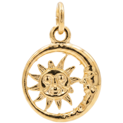 Sun Moon Face Charm