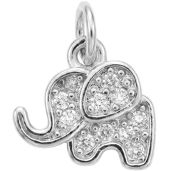 Silver Elephant Charm Pendant