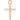 White zircon gold cross charm pendant on brass jump ring natural light close-up