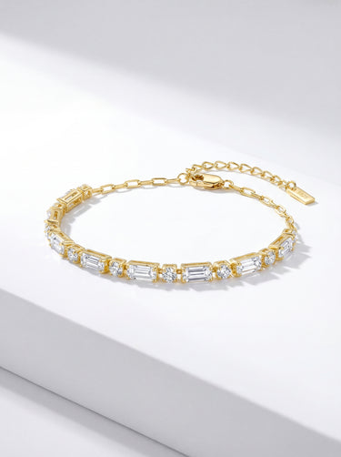 Golden Prism Tennis Bracelet