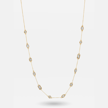 Gold Lumière Multistone Strand Necklace